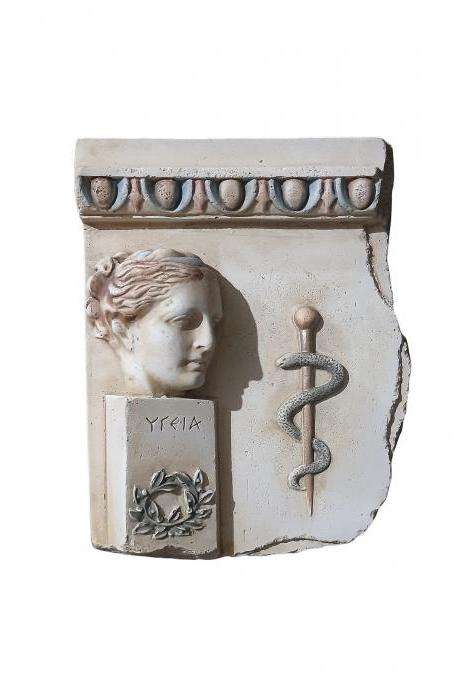 Hygieia Statue Relief Wall Hanging Sculpture