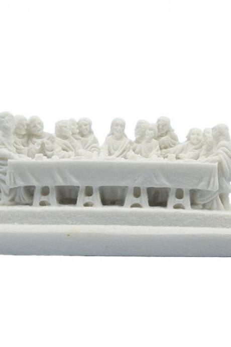The Last Supper Sculpture Marble Greek Handmade Religious Statue 6cm