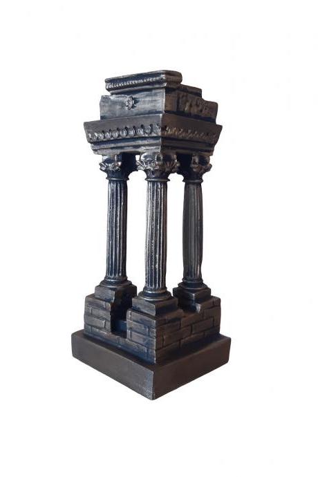 Ancient Greek Columns Sculpture Greek Handmade Marble Hand Painted Statue 13cm