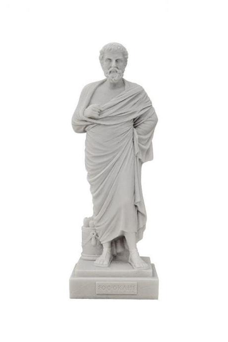 Sophocles Sculpture Ancient Greek Handmade Alabaster Figurine Statue 18cm