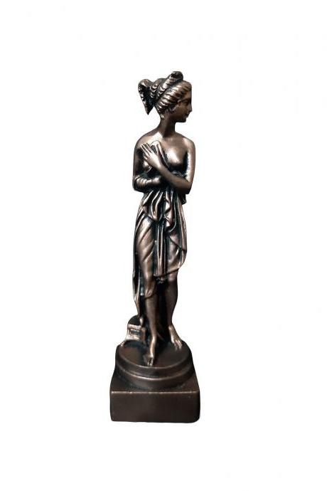 Persephone Greek Goddess Sculpture - The Dancer By Antonio Canova Replica - Handmade Alabaster Statue 15cm