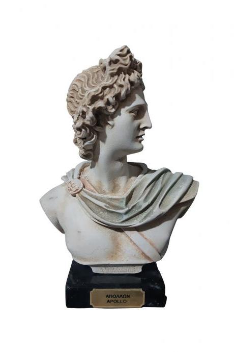 Apollo Statue Bust Head Greek Mythology God Handmade Sculpture 21cm