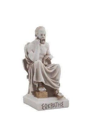 Socrates Statue Greek Philosopher Alabaster Sculpture 17.50cm