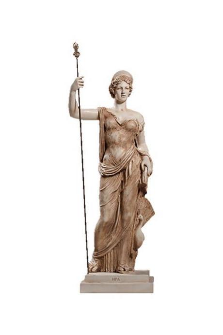 Hera Goddess Statue Greek Roman Handmade Alabaster Sculpture 68cm
