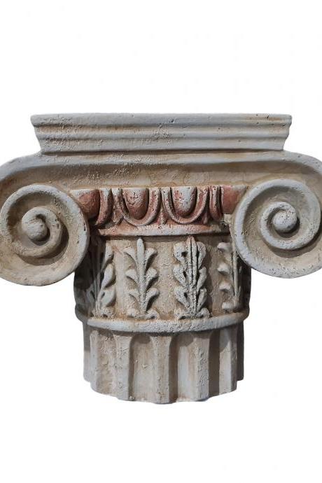 Ionic Order Column Pillar Ancient Greek Roman Statue Architecture Sculpture Made Of Plaster