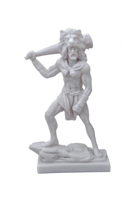 Hercules Statue Greek Mythology Alabaster Sculpture 18cm