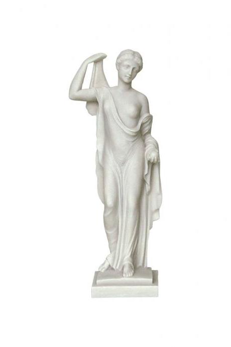 Nude Greek Erotic Female Sculpture Alabaster Handmade Statue 25cm