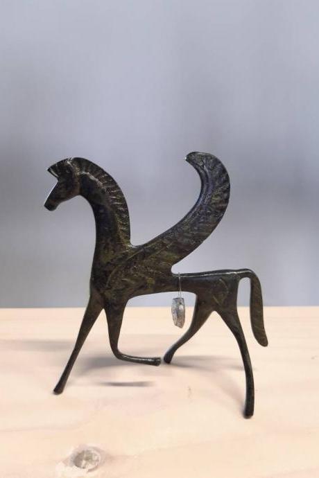 Pegasus Bronze Mythology Horse Sculpture Greek Handmade Statue 10cm