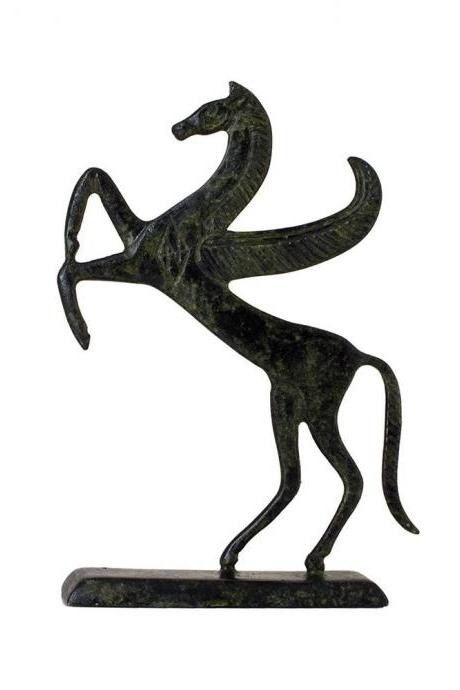 Ancient Greek Pegasus Horse Bronze Sculpture Ancient Greek Mythology Handmade Craft Statue 19cm