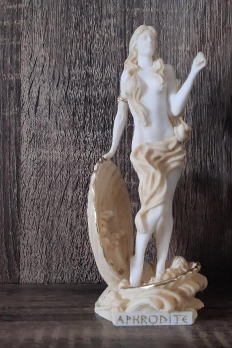 Aphrodite Greek Goddess Statue Handmade Alabaster Statue 18cm