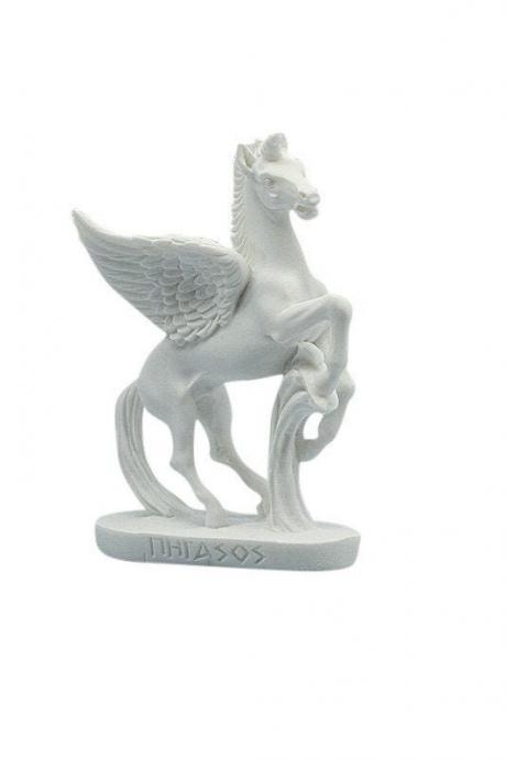 Pegasus Ancient Greek Mythology Horse Sculpture Marble Handmade Classical Figurine Ornament Statue 15cm
