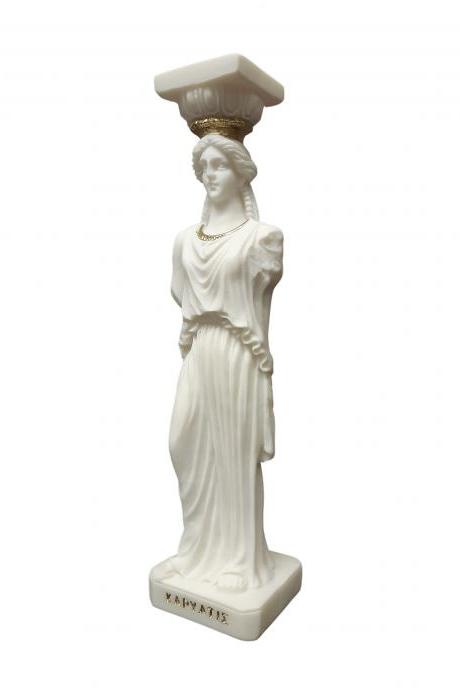 Caryatid Ancient Greek Replica Sculpture Handmade Marble Figurine Classical Statue 25cm