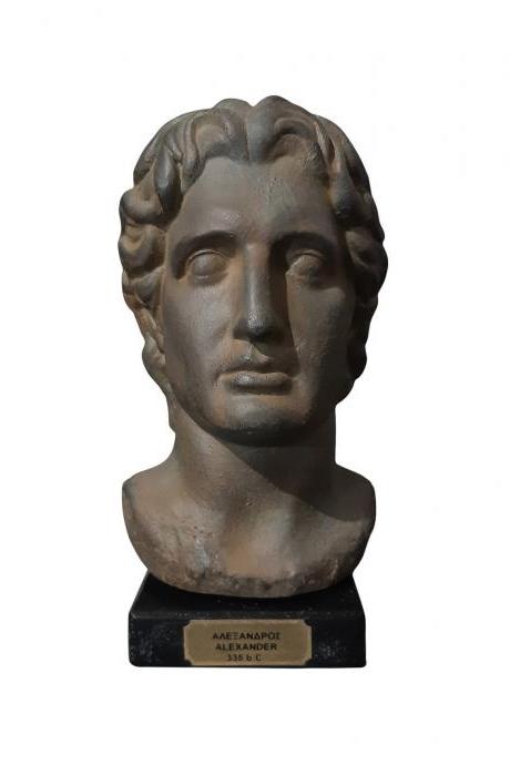 Alexander The Great Ancient Greek Museum Replica Bronzed Sculpture King Of Macedonian