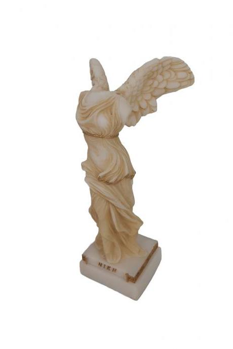 Winged Victory Of Samothrace Sculpture Alabaster Greek Handmade Statue 20cm (last Piece)
