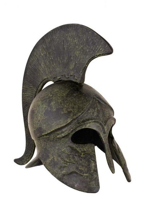 Ancient Greek Corinthian Helmet Bronze Sculpture With Short Crest Depicting Pegasus Greek Handmade Museum Replica Craft Statue 18cm