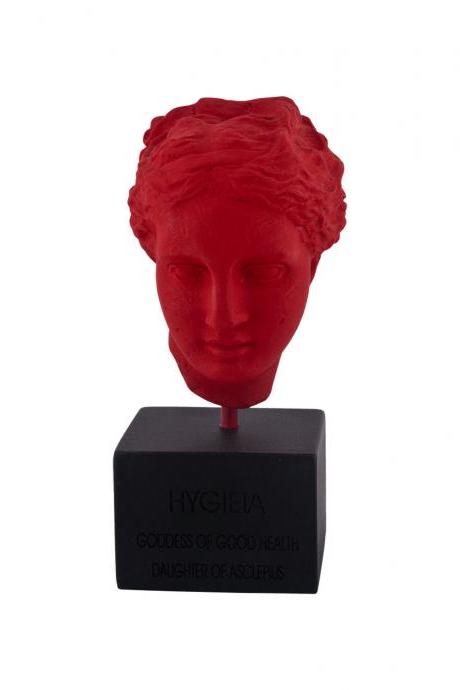 Hygieia Bust Sculpture - Goddess Of Health - Greek Handmade Alabaster Head Statue 16 - 25cm - 9.84"