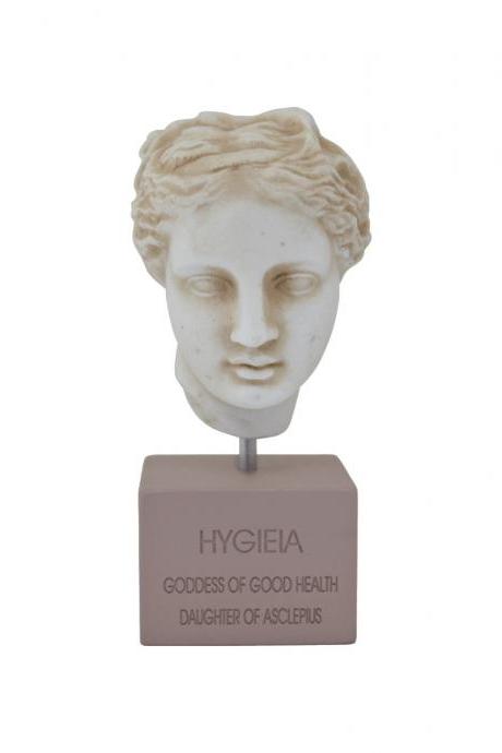 Hygieia Bust Sculpture - Goddess Of Health - Greek Handmade Alabaster Head Statue 16-25cm
