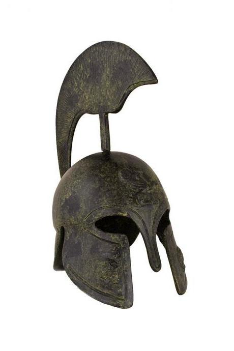 Ancient Greek Corinthian Helmet Bronze Sculpture With Crest Depicting A Griffin Greek Handmade Museum Replica Craft Statue 20cm