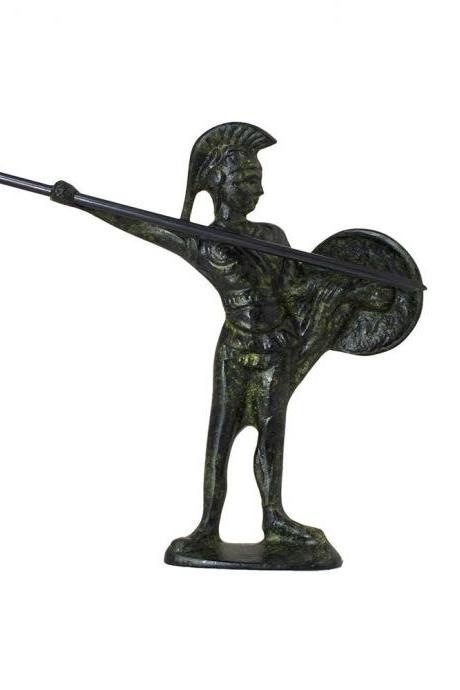 Achilles Sculpture Solid Bronze Ancient Greek Roman Mythology Spartan Handmade Craft Statue 13cm