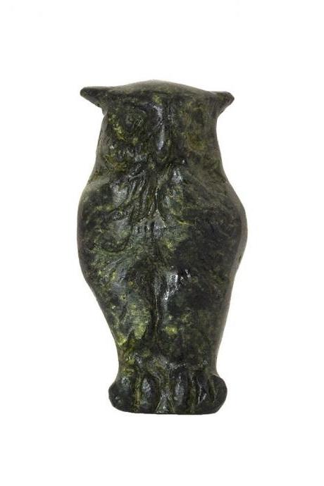 Ancient Greek Bronze Owl the Symbol of Wisdom Greek Handmade Figurine Classical Craft Statue 4cm