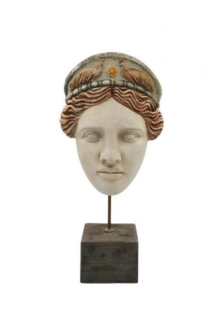 Hera Goddess mask Bust Statue Greek Mythology Handmade Sculture