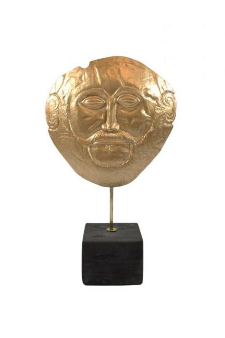 Agamemnon King Bas Relief Statue Mask Plaster Sculpture