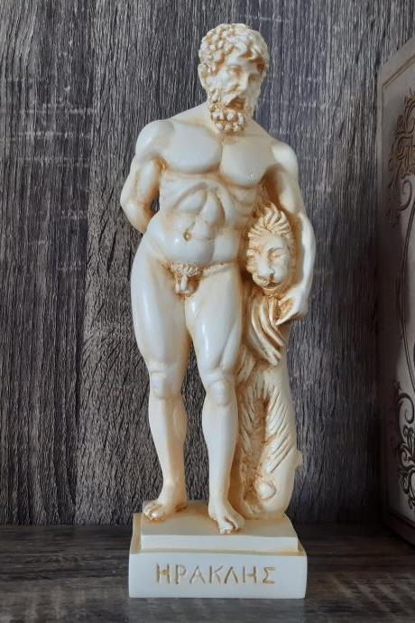 Farnese Hercules Sculpture Replica Statue Brown Patina