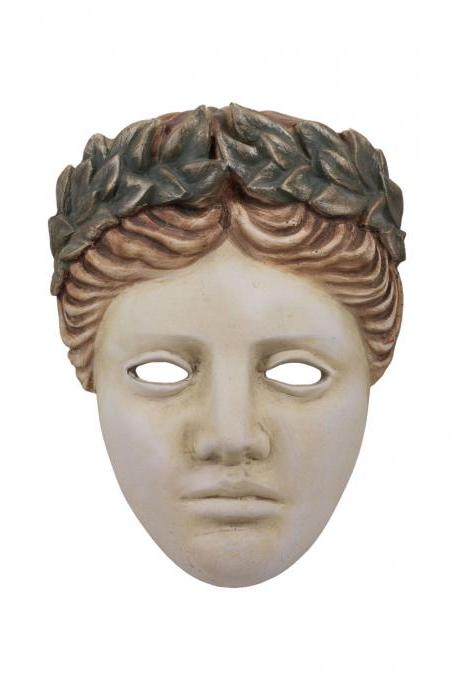 Apollo God Bas Relief Wall Mask Plaster Sculpture