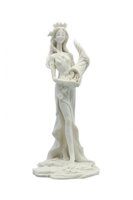 Fortuna Sculpture Greek Roman Mythology Goddess Marble Handmade Figurine Classical Statue 20cm