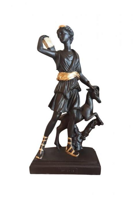 Artemis Diana Sculpture Greek Roman Mythology Goddess Alabaster Handmade Statue 24cm - 9.45 Inches