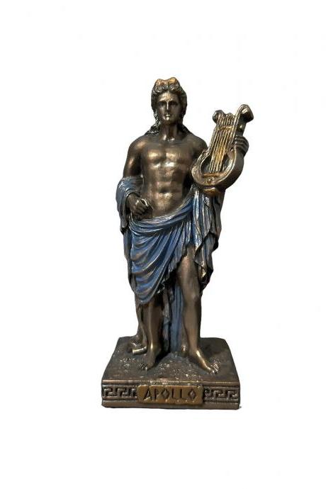 Apollo God Mini Statue Bronze Sculpture 9cm - 3.54'