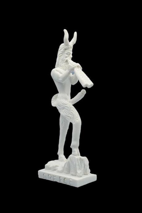 Satyr Statue Ancient Greek Mythology Marble Handmade Sculpture Classical Figurine 30cm - 11.81 Inches