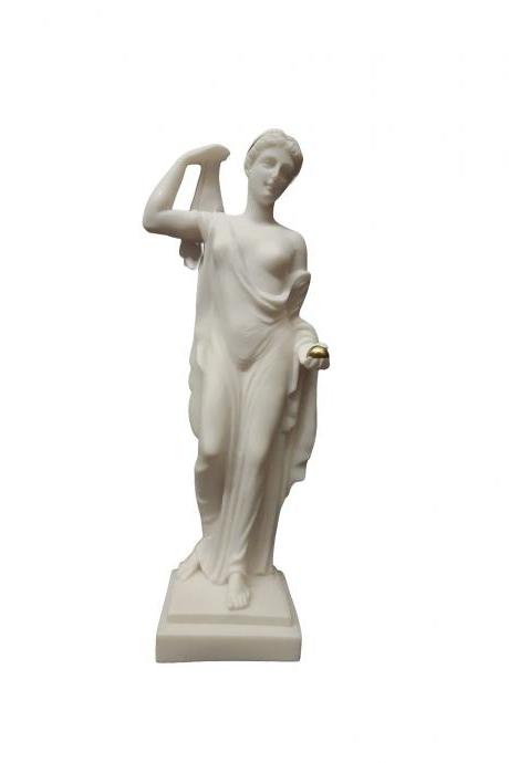 Nude Female Aphrodite Goddess Sculpture Alabaster Handmade Statue 25cm