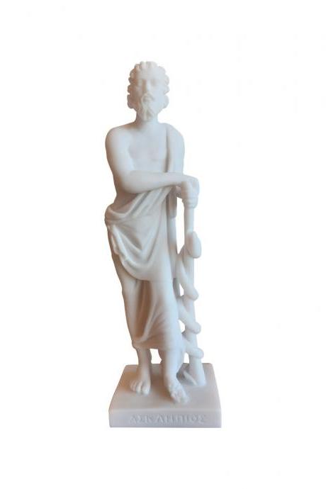 Asclepius God Statue Alabaster