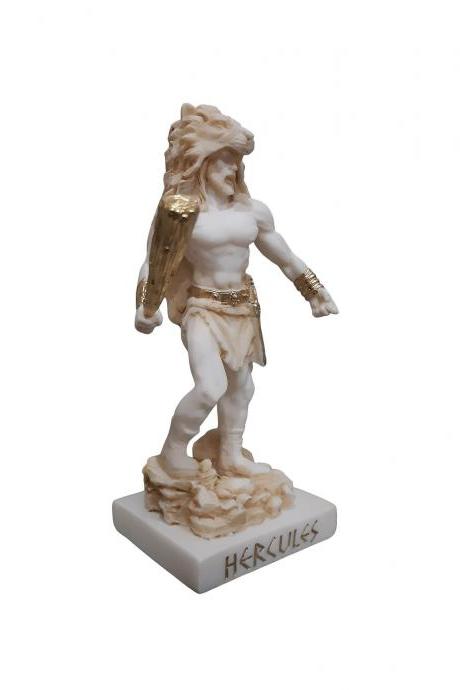 Hercules Statue Greek Mythology Alabaster Handmade Sculpture 15cm