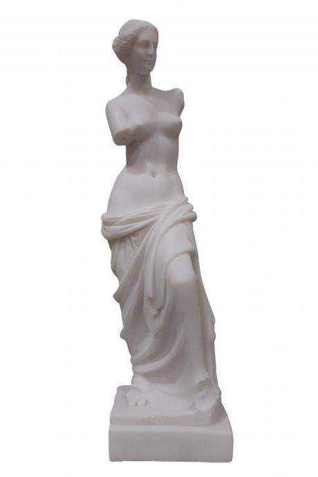 Aphrodite of Mylos Greek Roman Goddess Venus de milo Alabaster Sculpture handmade statue 32cm