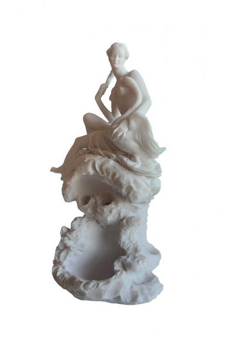 Aphrodite and Swan Statue Alabaster