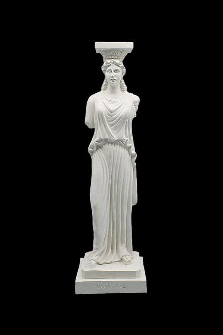CARYATID or KARYATIS Ancient Greek Replica Sculpture Handmade Marble Figurine Classical Replica Craft Statue 38cm - 14.96 inches