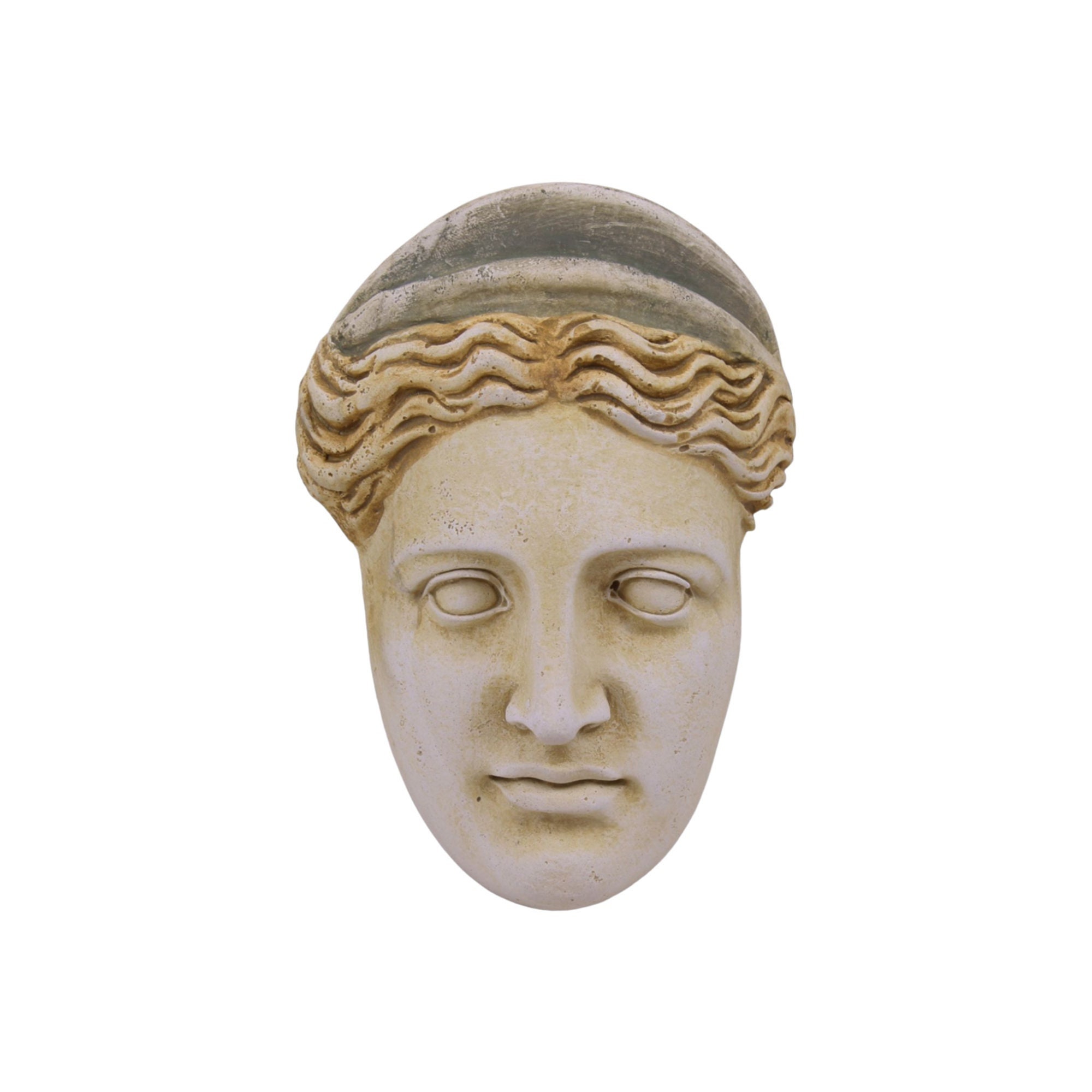 Artemis Diana Goddess Bas Relief Wall Mask Plaster Sculpture on Luulla