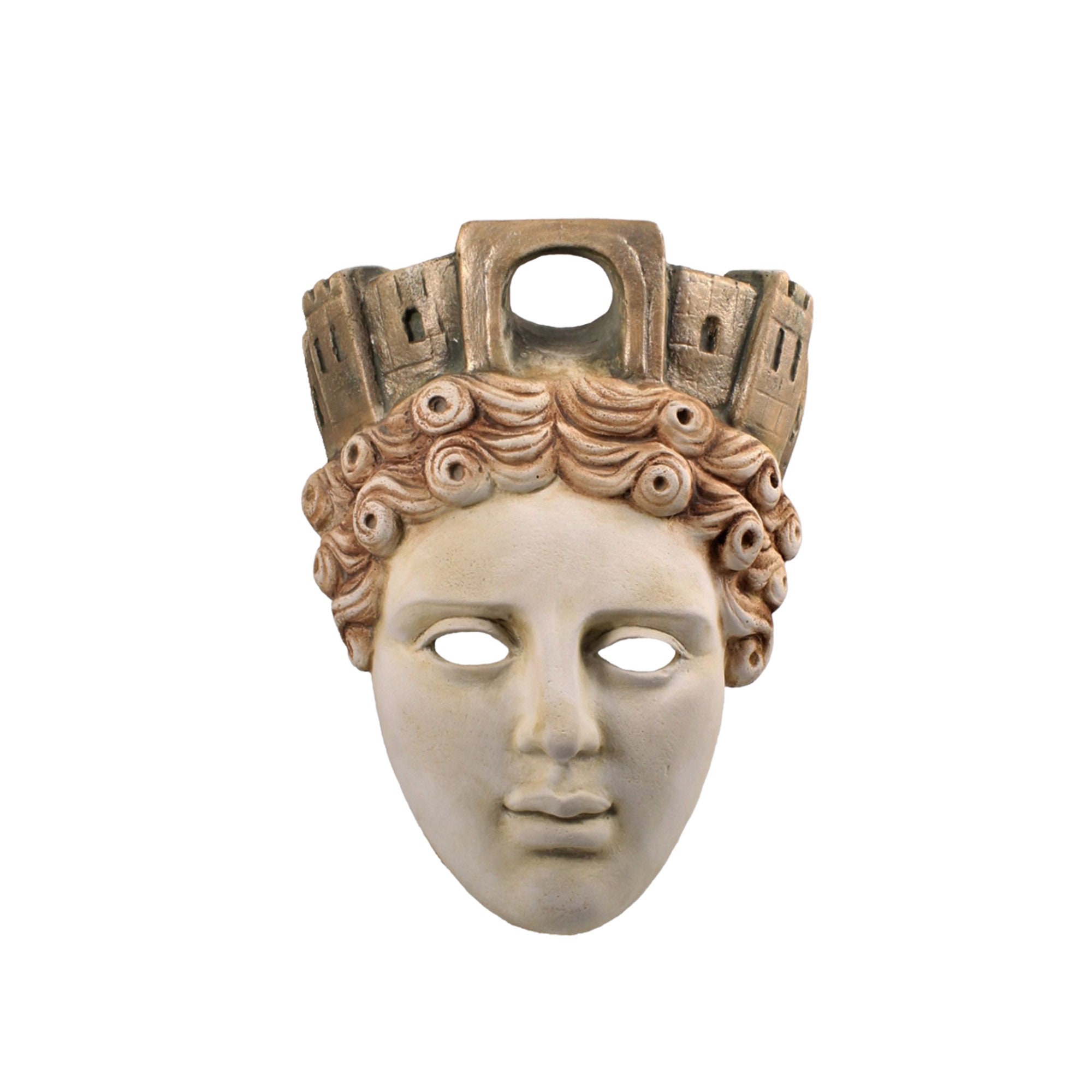 Fortuna Goddess Bas Relief Wall Mask Plaster Sculpture on Luulla