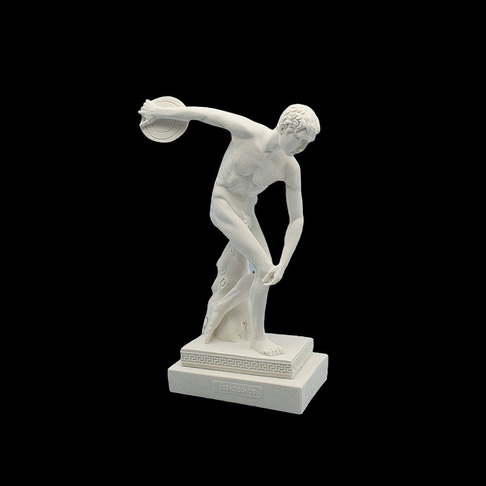 Discobolus Of Myron Sculpture Ancient Greek Handmade Marble Replica